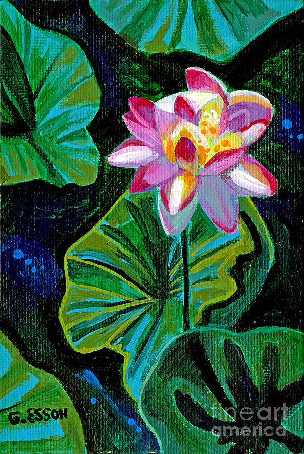 Glowing Lotus #1 Painting by Genevieve Esson