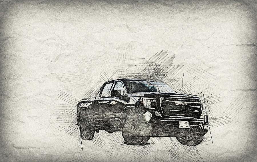 Gmc Sierra Elevation Crew Cab Offroad 2020 Cars Suvs Painting by Sissy ...