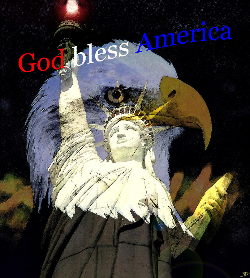 God bless America #1 Mixed Media by David Lee Thompson