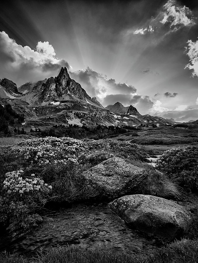 Flower Photograph - God Rays in the French Alps #1 by Jon Glaser