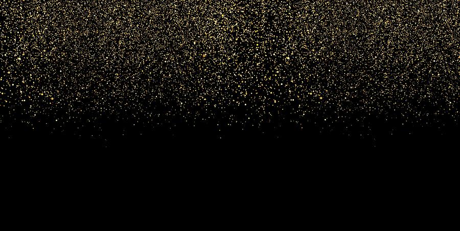 Gold stars dots scatter texture confetti background Drawing by Ali Kahfi