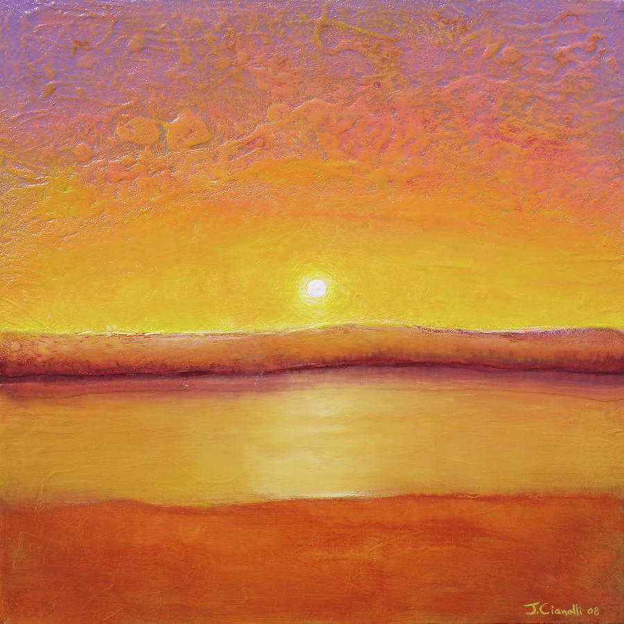 Gold Sunset #2 Painting by Jaison Cianelli
