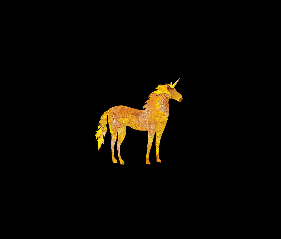 Gold Unicorn #1 Digital Art by Sambel Pedes