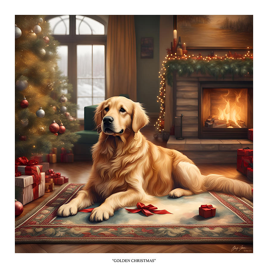 Golden Christmas #1 Digital Art by Greg Joens