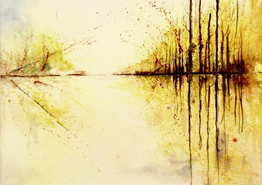 Golden Lagoon Painting by John Glass