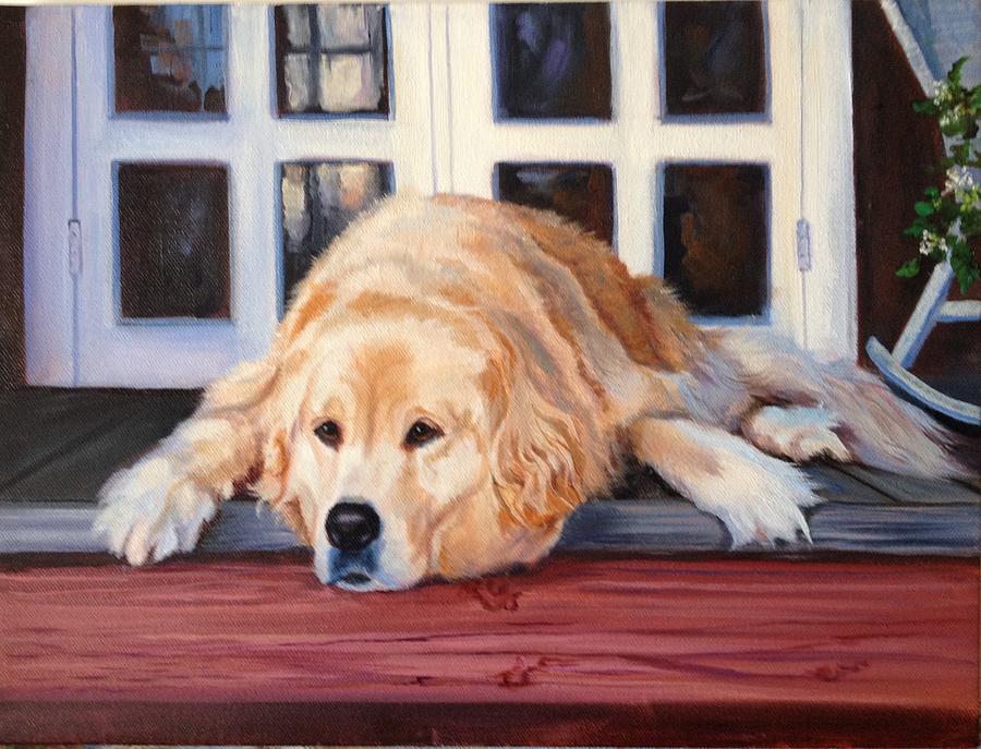 Golden Retriever #1 Painting by Judy Rixom