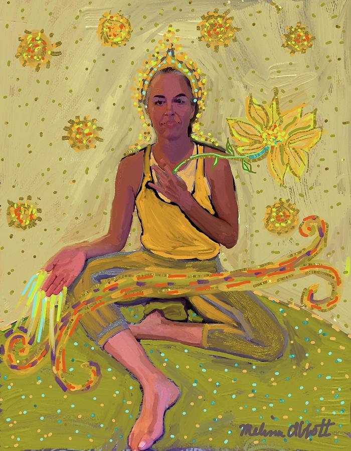 Golden Tara  #1 Painting by Melissa Abbott