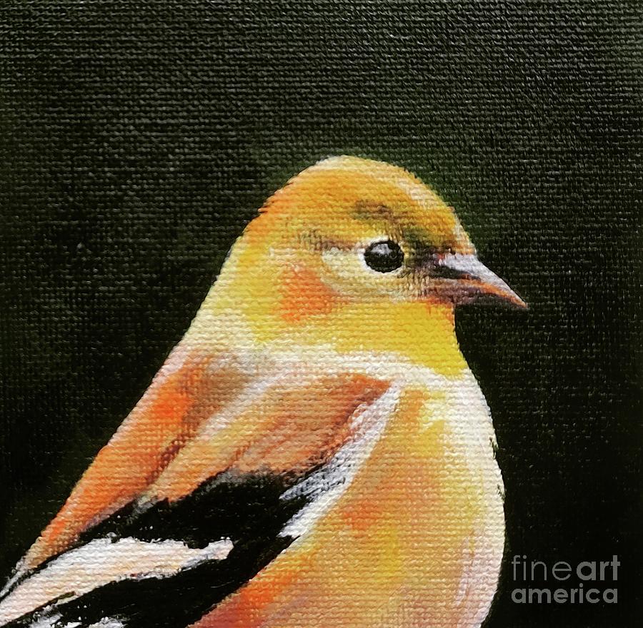 Goldfinch #2 Painting by Lisa Dionne