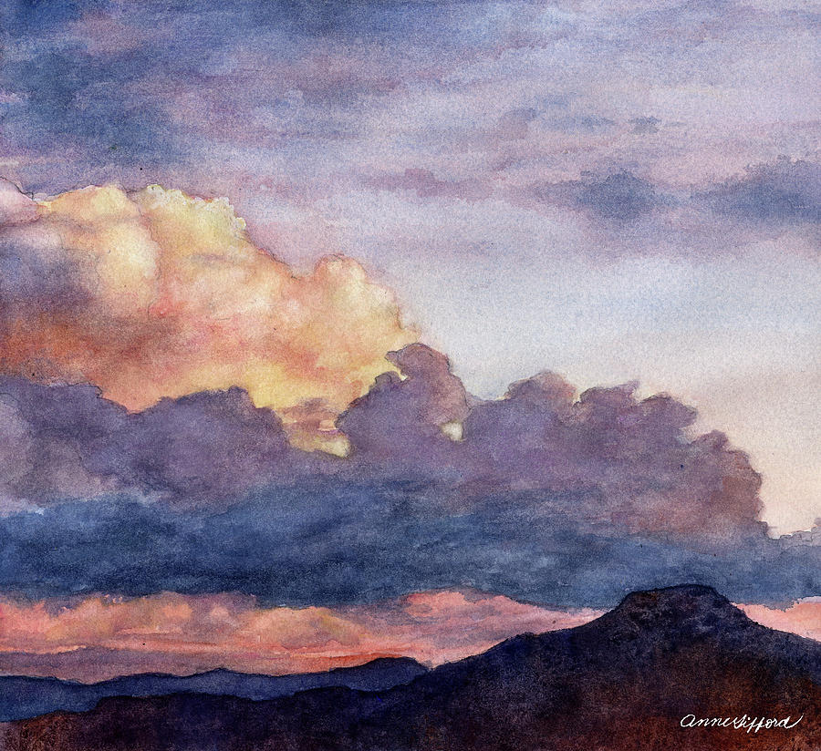 Good Night Ghost Ranch #1 Painting by Anne Gifford