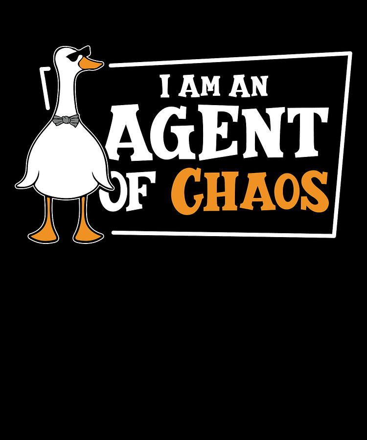 Goose Digital Art - Goose Chaos Agent Farm Animal Goose Fan #1 by Toms Tee Store