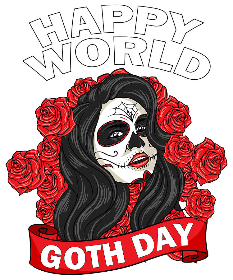 Got Gift Happy World Goth Day Drawing By Kanig Designs