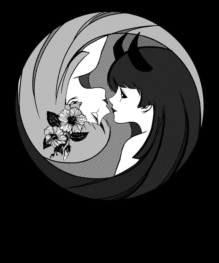 Goth Manga Japan Otaku Kawaii Anime Girl Yin Yang Digital Art by Toms ...