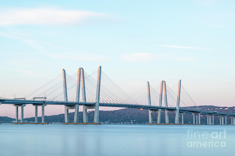 Governor Mario M. Cuomo Bridge Golden Hour II Photograph by Clarence Holmes