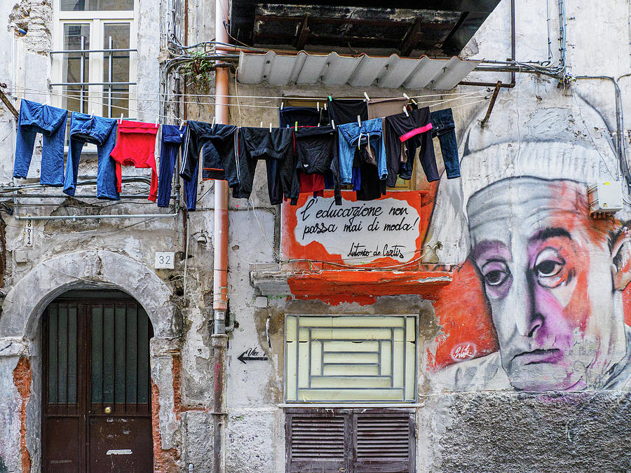 Graffiti in Naples - Napoli -Neapel Photograph by Marie Schleich