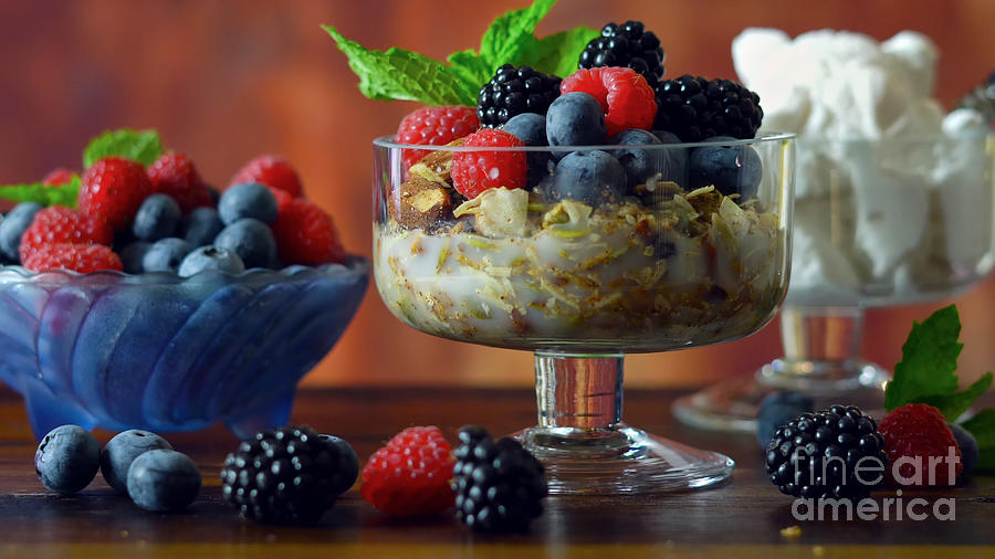 Grain free oat free paleo diet granola breakfast. #1 Photograph by Milleflore Images