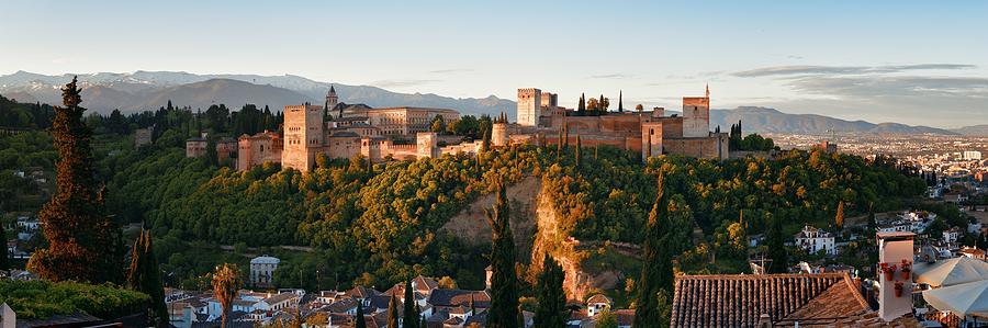 Granada Alhambra panoramic view #1 Photograph by Songquan Deng