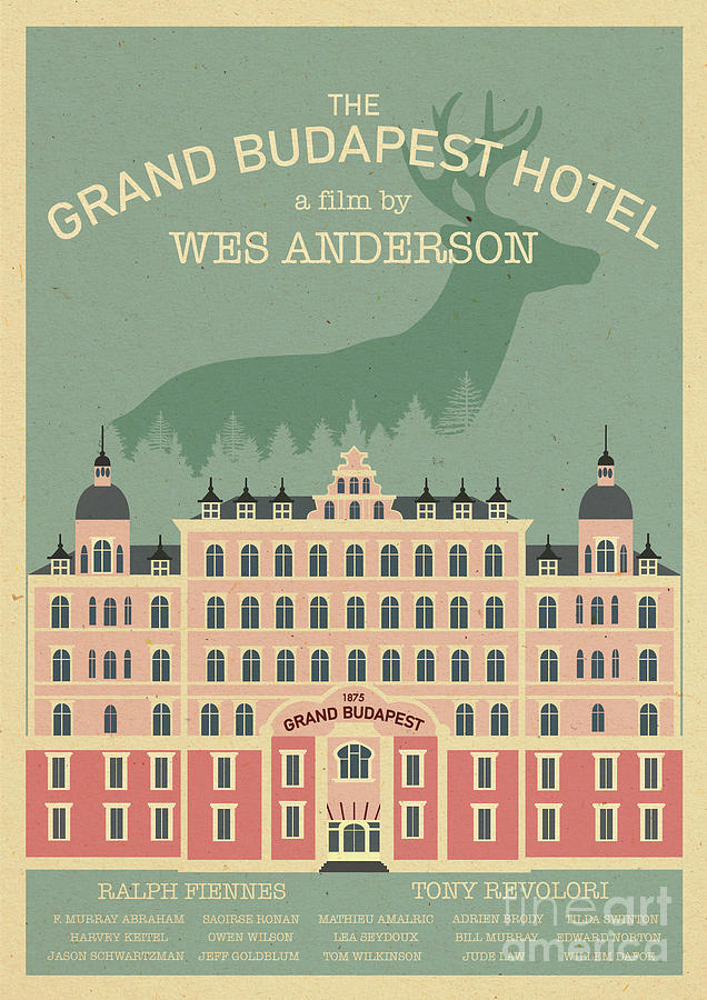 Grand Budapest Hotel Art Print Movie Poster Wes Anderson