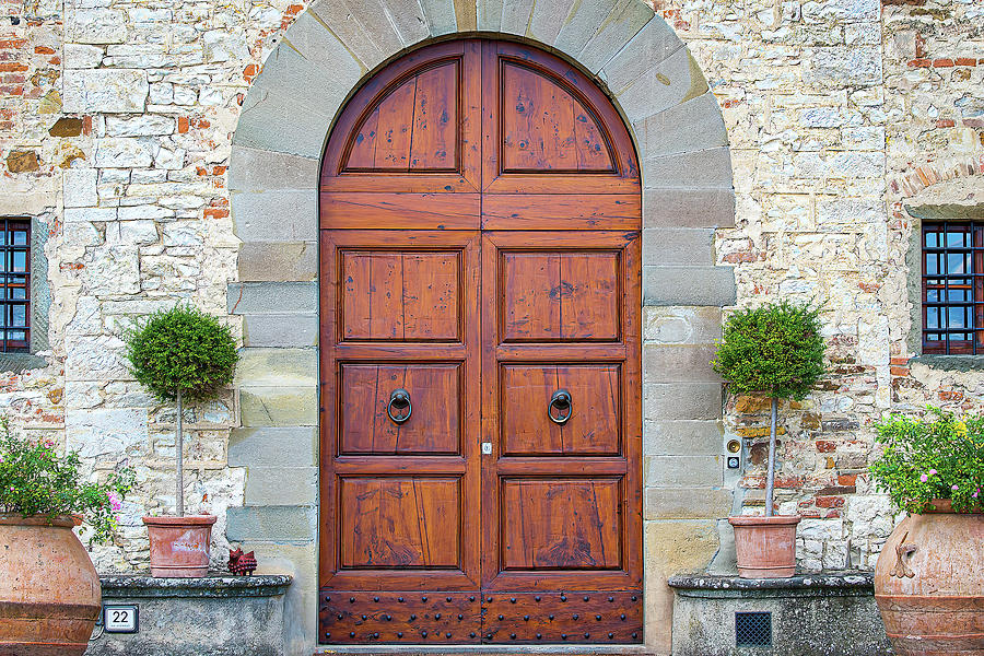 Italian Door Photograph - Grand Door in Tuscany by Marla Brown