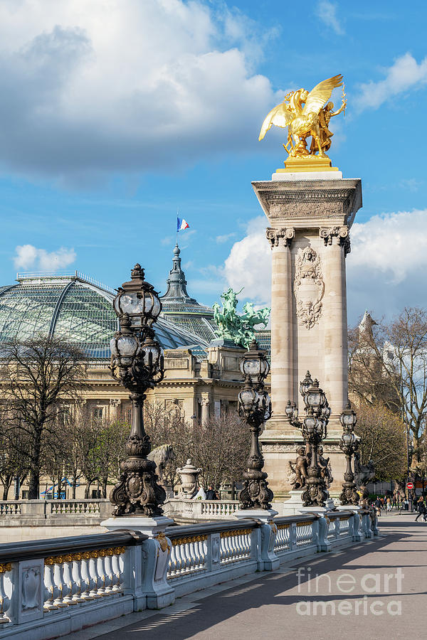 Grand Palais And Pont Alexandre IIi Bridge - Paris, France Photograph
