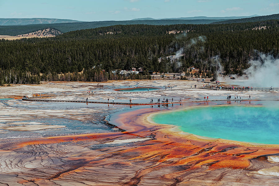 Yellowstone National Park Photograph - Grand Prismatic Spring by Bella B Photography