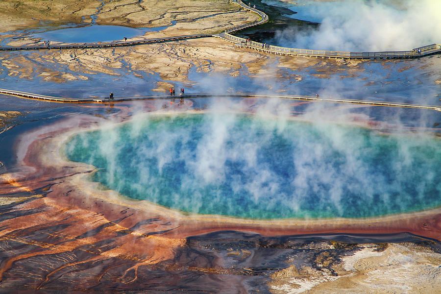 Grand Prismatic Spring, Yellowstone National Park #1 Photograph by The Yellowstone Collection Grand Prismatic Spring, Yellowstone National Park #1 Photograph by The Yellowstone Collection