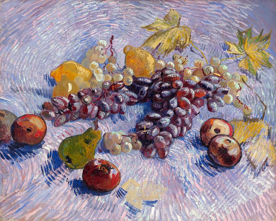 Grapes, Lemons, Pears, and Apples, 1887 #3 Painting by Vincent van Gogh