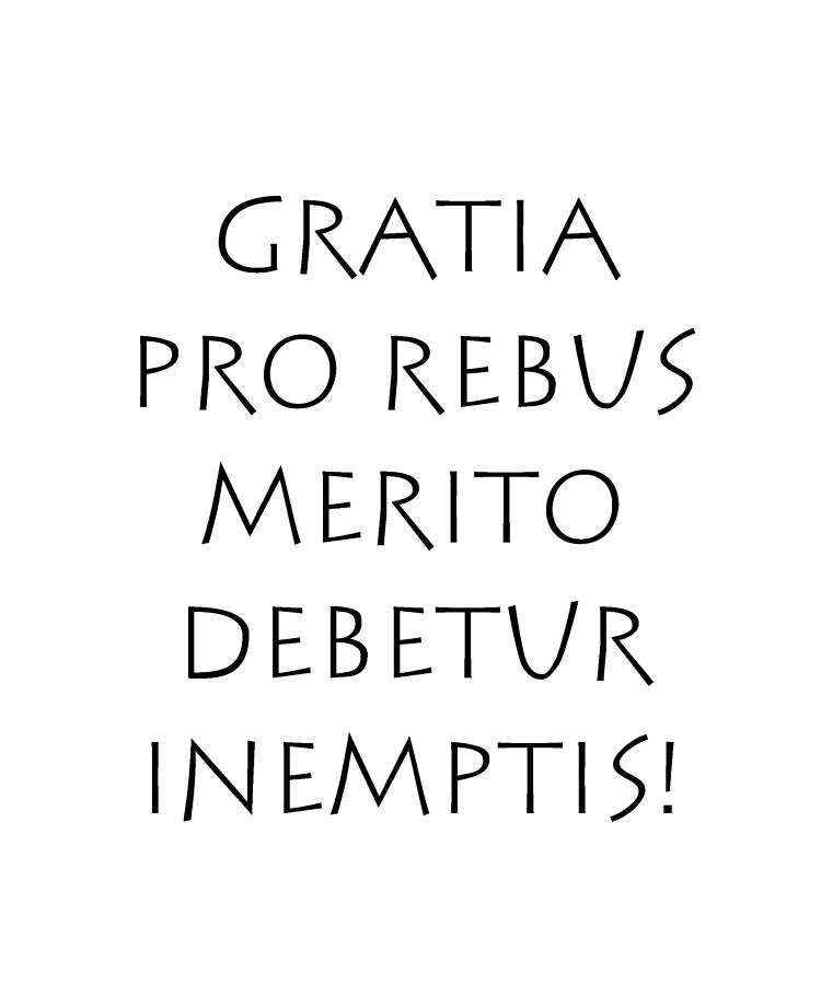 Gratia Pro Rebus Merito Debetur Inemptis Digital Art By Vidddie 