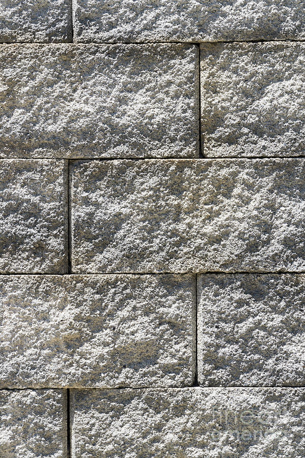Gray concrete block wall #1 Photograph by William Kuta