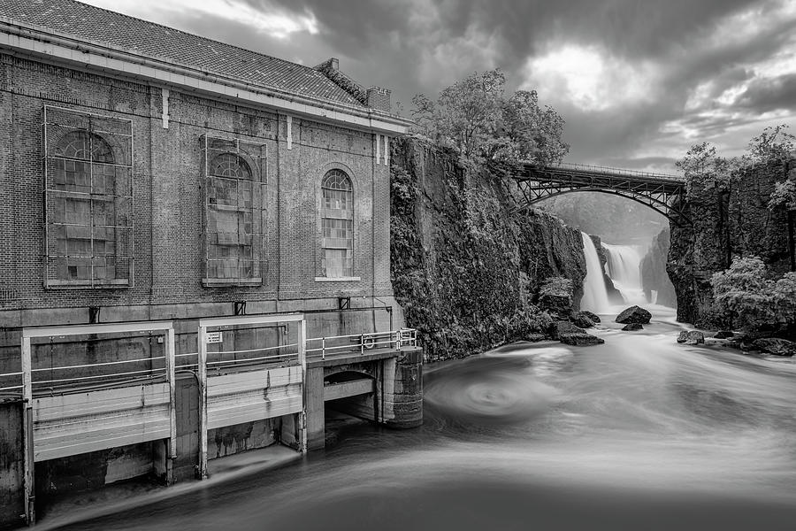 Great Falls  Paterson NJ  BW #1 Photograph by Susan Candelario