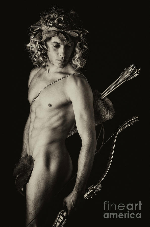 Greek Photograph - Greek God Apollo with golden bow #1 by Cristian Baitg Schreiweis
