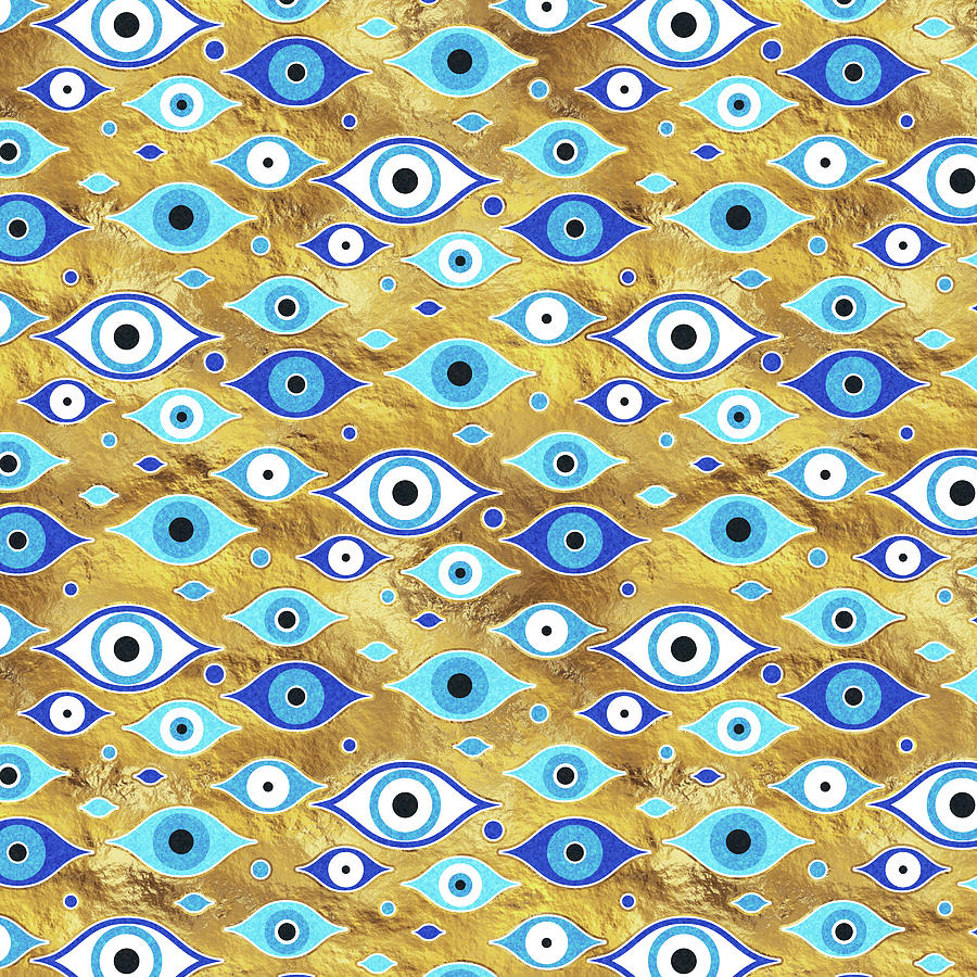 Greek Mati Mataki - Matiasma Evil Eye pattern Digital Art by Lioudmila ...