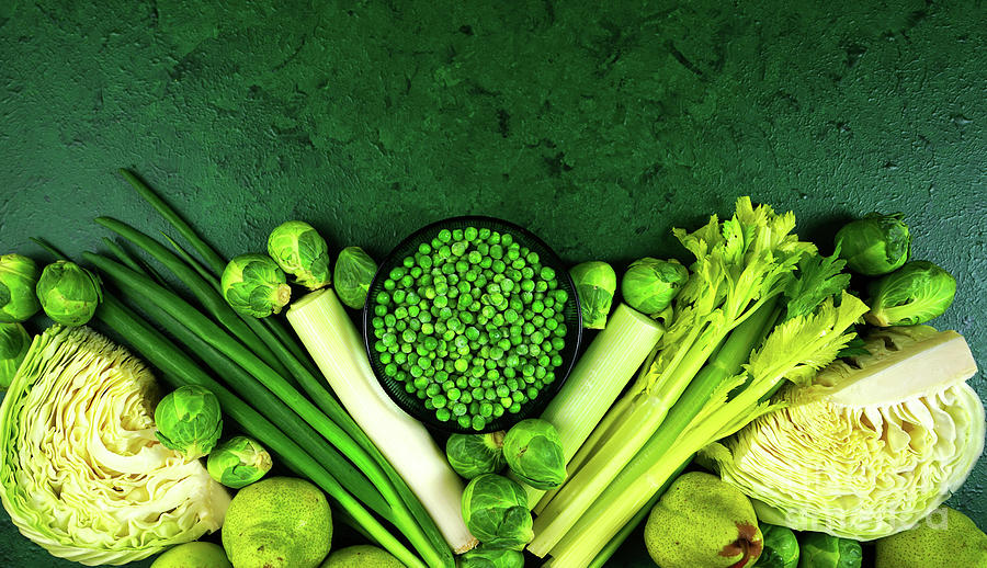 Green fruit and vegetables for failsafe elimination diets and healthy eating. #1 Photograph by Milleflore Images