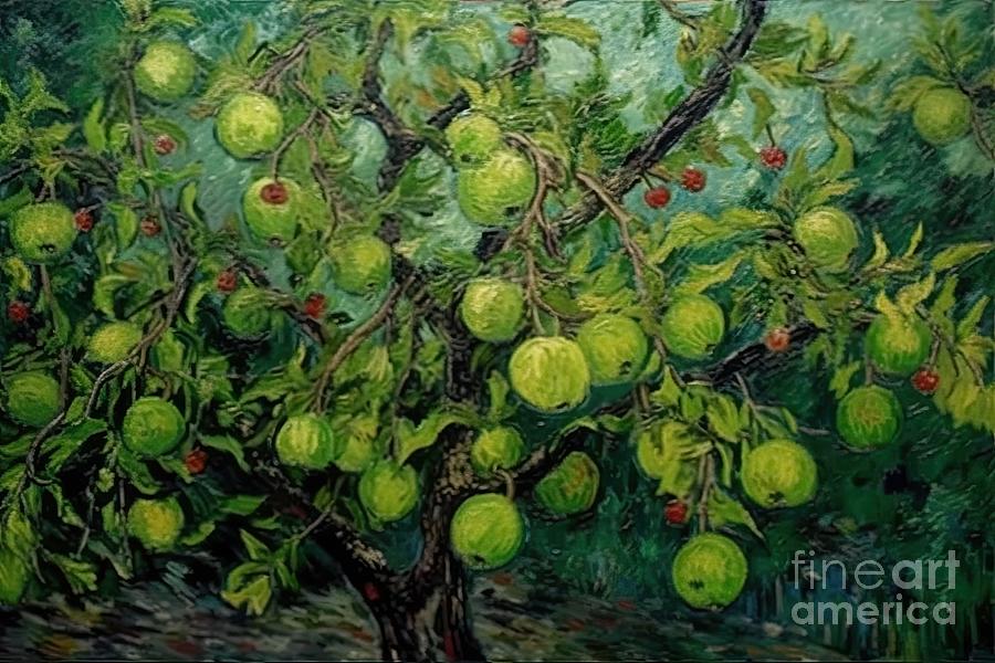 Vincent Van Gogh Painting - Green gooseberry #1 by N Akkash