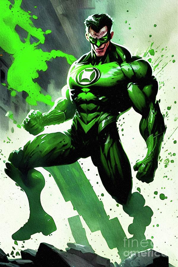 Green Lantern Painting By John Springfield - Fine Art America