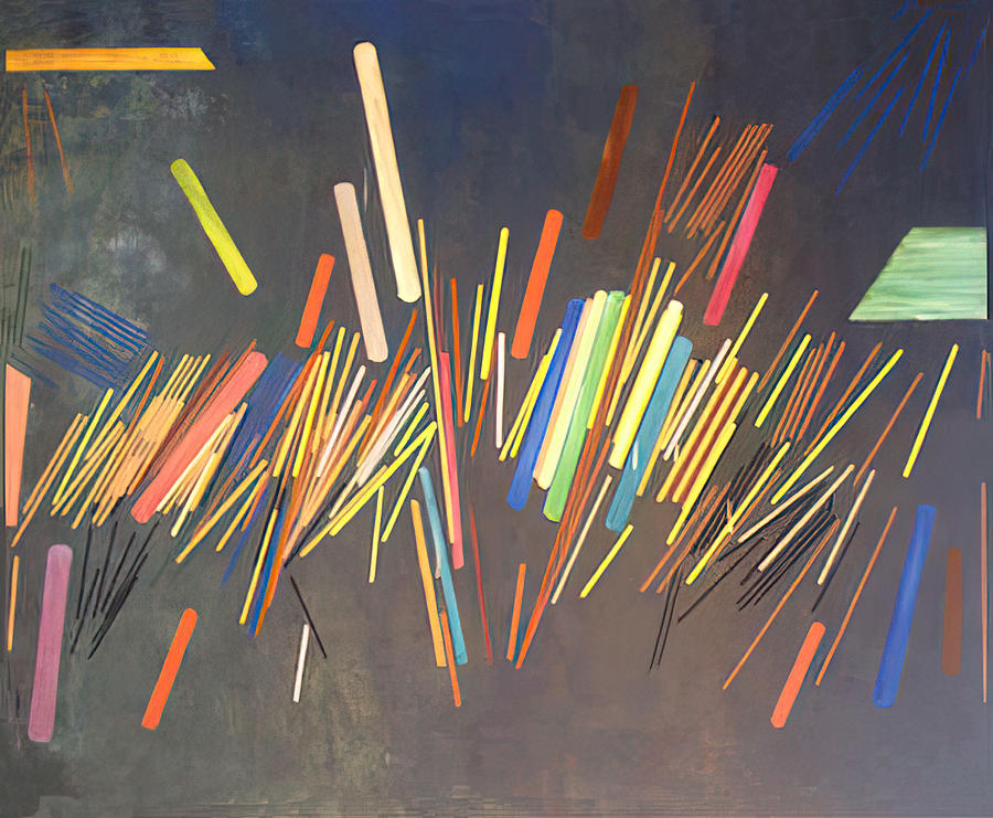 green line painting Ronnie Landfield Painting by Ronnie Landfield Fine Art America