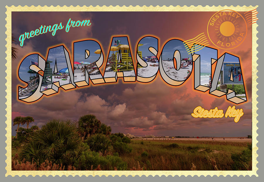 Greetings from Sarasota 1 Photograph by Arttography LLC