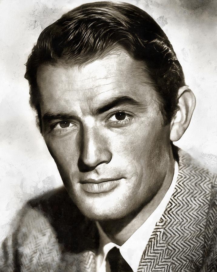 Actor Drawing - Gregory Peck #1 by Ian Kydd Miller