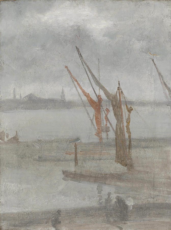 James Abbott Mcneill Whistler Painting - Grey and Silver Chelsea Wharf  #1 by James Abbott McNeill Whistler