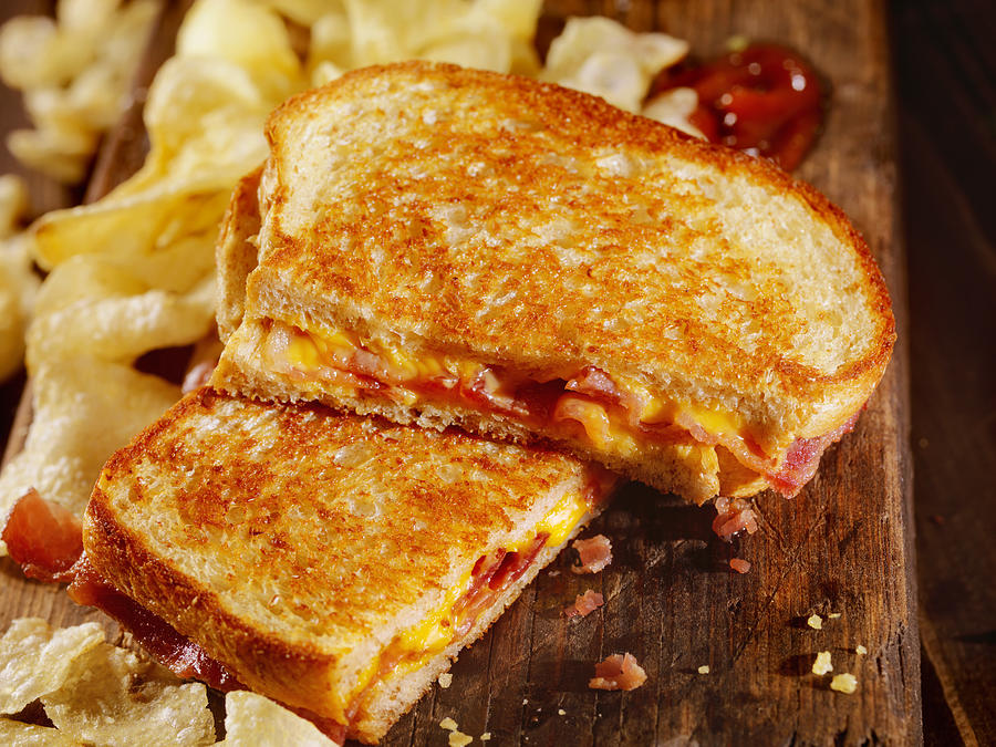 Grilled Cheese and Bacon Sandwich #1 Photograph by LauriPatterson
