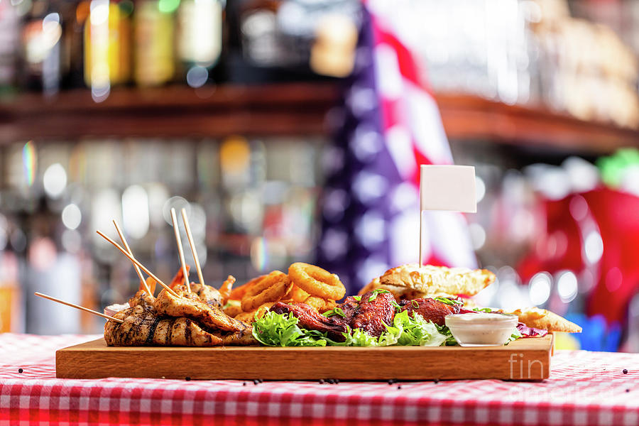 Grilled snack plate served in american restaurant #1 Photograph by Michal Bednarek