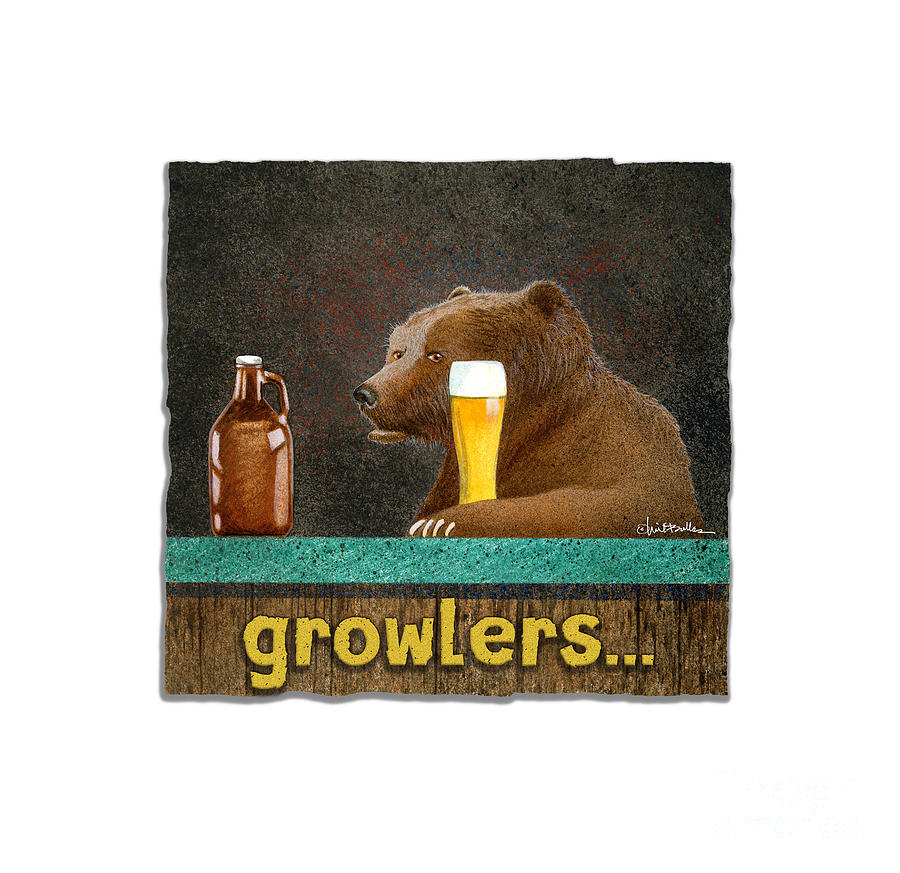 Beer Painting - Growlers... by Will Bullas