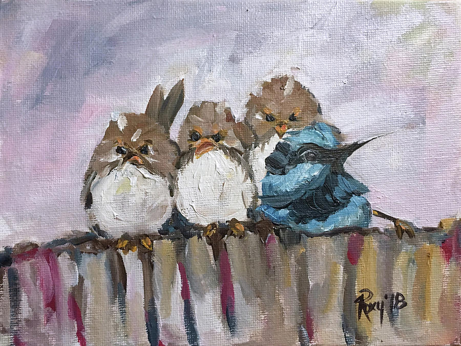 Grumpy Morning  #1 Painting by Roxy Rich