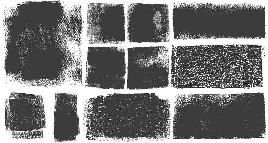 Grunge Brush Stroke Paint Boxes Backgrounds #1 Drawing by Vectorig