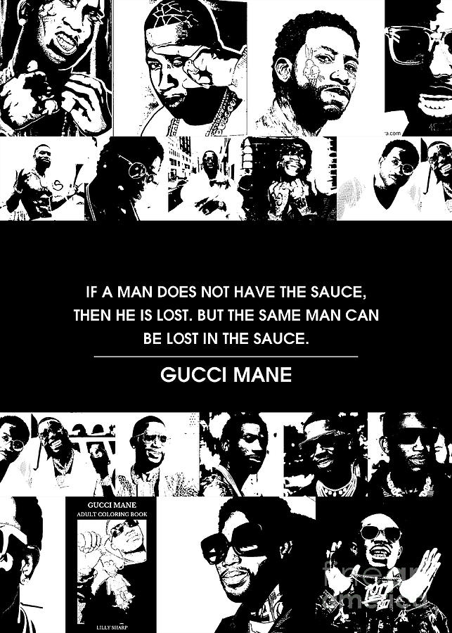 Gucci Mane Collage Quote Digital Art By Long Jun