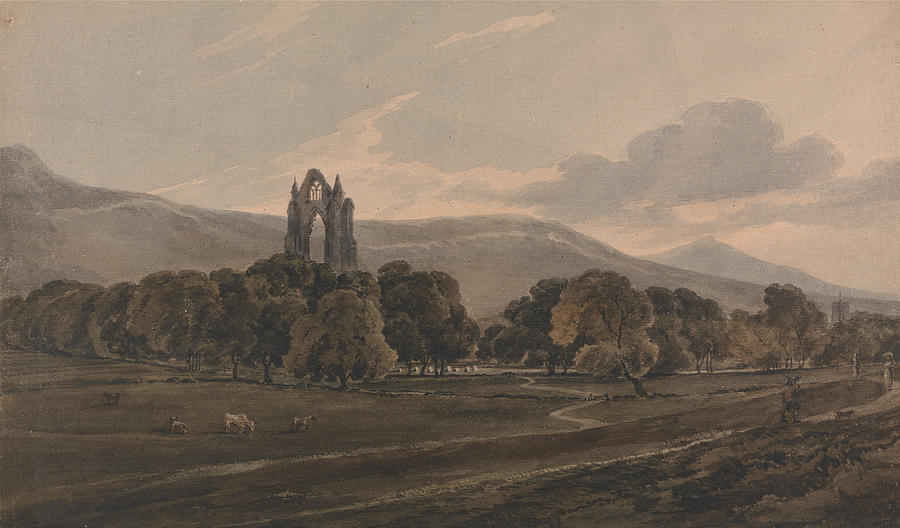 Thomas Girtin Painting - Guisborough Priory  #1 by Thomas Girtin