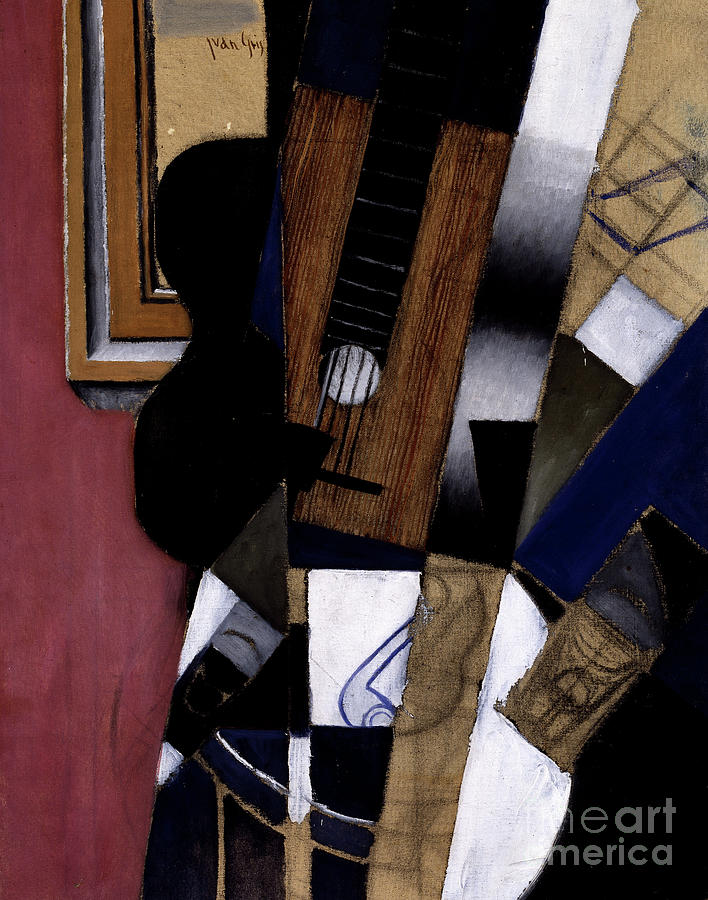 Guitar and Pipe, 1913 Painting by Juan Gris