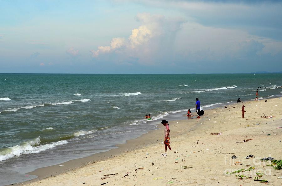 Gulf of Thailand beach beside Hatyai Pattani highway southern Thailand #1 Photograph by Imran Ahmed