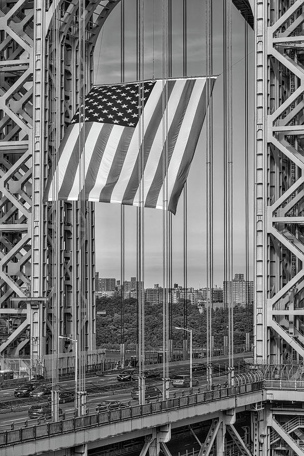 GW Bridge GWB USA BW #1 Photograph by Susan Candelario