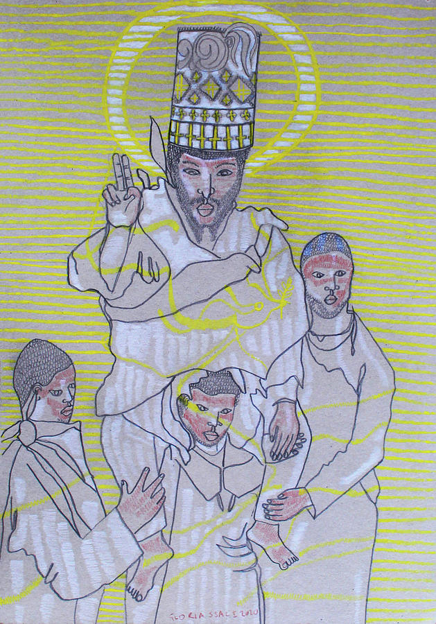 Gwe Kabaka You Are King Jesus Christ #1 Painting by Gloria Ssali