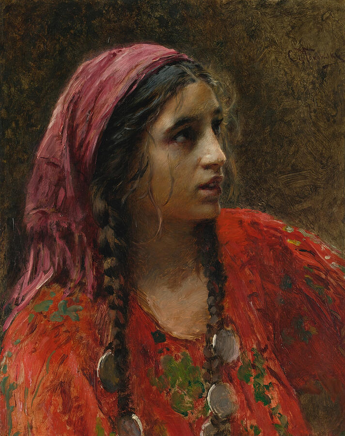 Gypsy, by 1915 Painting by Konstantin Makovsky